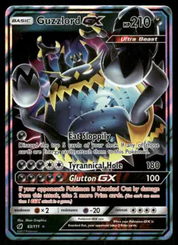 Pokemon Cards Guzzlord GX 63/111 Crimson Invasion Holo Rare GX NM - Image 1