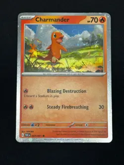Pokemon Charizard ex 196: Scarlet & Violet Promo Holo + Charmander & Charmeleon - Image 3