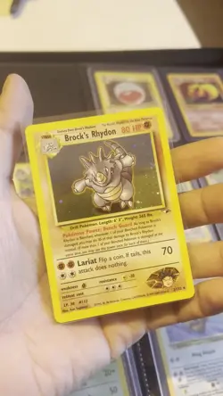 Brock’s Rhydon 2/132 Gym Heroes holoMint W Swirl Pokemon Card TCG - Image 2