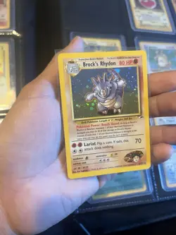Brock’s Rhydon 2/132 Gym Heroes holoMint W Swirl Pokemon Card TCG - Image 4