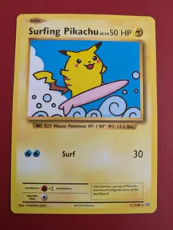 Surfing Pikachu 111/108 Evolutions Secret Rare Pokemon Card Great Condition - Image 1