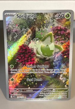 Sprigatito Illustration Rare SV02: Paldea Evolved 196/193 - Image 2