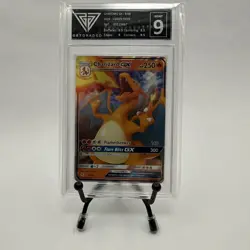 Pokemon Charizard GX TCG Hidden Fates Card 9/68 Graded 9 - Image 2