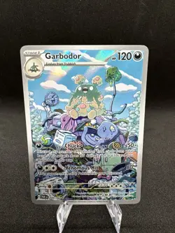 Pokemon Garbodor TCG 204/182 Sv04: Paradox Rift 2023 NM Condition - Image 1