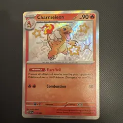 Pokemon TCG Charmeleon Card Scarlet & Violet Paldean Fates 110/091 Baby Shiny - Image 1
