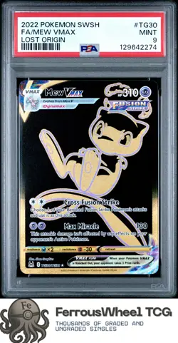 Fa/Mew Vmax #9 - 2022 Pokemon Sword & Shield Lost Origin - PSA 9 - Image 1