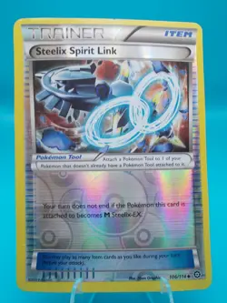 Steelix Spirit Link 106/114 XY - Steam Siege Pokemon TCG Reverse Holo LP - Image 1