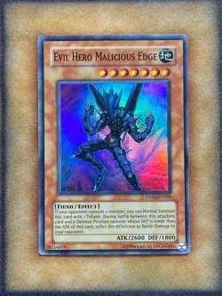 Yugioh Evil Hero Malicious Edge DP06-EN006 Super Rare LP - Image 1
