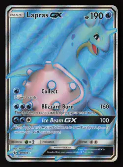 Lapras GX (Full Art) 139/149 SM Base Set Pokemon TCG NM - Image 1