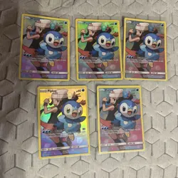 Pokemon TCG Piplup Sun & Moon Cosmic Eclipse 239/236 Holo Secret Rare lot mint - Image 1
