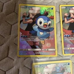 Pokemon TCG Piplup Sun & Moon Cosmic Eclipse 239/236 Holo Secret Rare lot mint - Image 2
