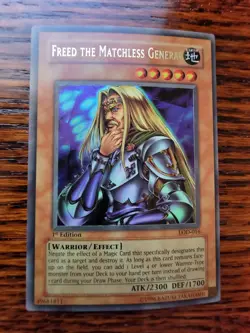 Yugioh Freed The Matchless General LOD-016 Ultra Rare 1st Edition VLP Card - Image 1