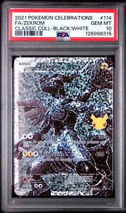 2021 POKEMON CELEBRATIONS CLASSIC COLLECTION #114 FULL ART/ZEKROM PSA 10 - Image 1