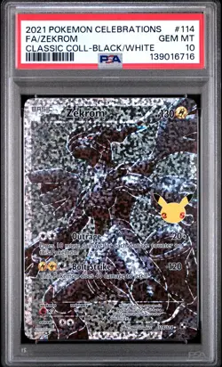 2021 POKEMON CELEBRATIONS CLASSIC COLLECTION #114 FULL ART/ZEKROM PSA 10 - Image 1