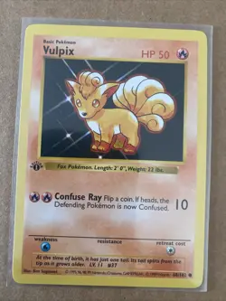 Pokemon TCG Vulpix Base Set 68/102 1st Edition Never Played Near Mint - Image 1