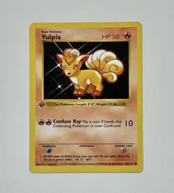 Pokemon TCG Vulpix First 1st Edition Shadowless Base Set 68/102 Vintage Rare MP - Image 1