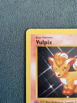 Vulpix *1st Edition* Vintage English Shadowless Base Set Pokemon TCG Card 68/102 - Image 2