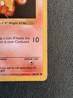 Vulpix *1st Edition* Vintage English Shadowless Base Set Pokemon TCG Card 68/102 - Image 5