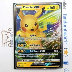 Pikachu GX FULL ART BLACK STAR PROMO card SM232 Sun & Moon Pokemon TCG 2019 - Image 1