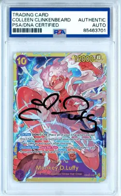 PSA Authentic Signed Colleen Clinkenbeard - Monkey.D.Luffy (OP05-119) Foil - Image 1