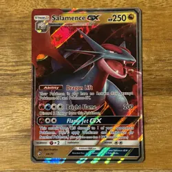 Pokemon TCG Salamence GX Dragon Majesty Ultra Rare Card 44/70 - Image 1
