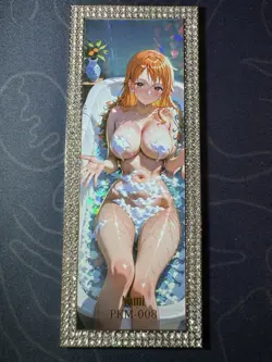 Goddess Nami Bathing Diamond Numbered Metal Card Waifu Doujin One Piece - Image 1