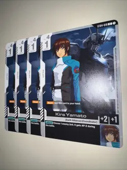 Gundam TCG Kira Yamato ST04-010 X4 Playset English Card Game CCG NM/Mint - Image 3