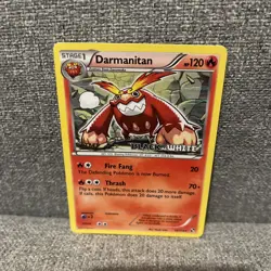 Darmanitan Black And White Staff Prerelease Promo Card Stamped Pokemon TCG - Image 1