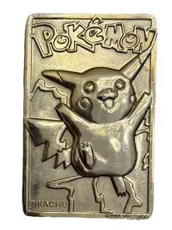 Burger King Pokemon Gold Metal Cards Charizard Pikachu Mewtwo Lot 1999 - Image 3