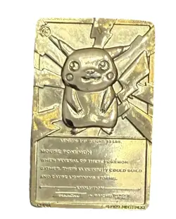 Burger King Pokemon Gold Metal Cards Charizard Pikachu Mewtwo Lot 1999 - Image 4