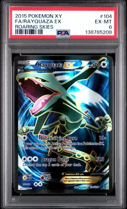 2015 POKEMON XY ROARING SKIES #104 FULL ART/RAYQUAZA EX PSA 6 - Image 1