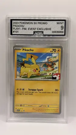 Pokemon TCG Pikachu SVP 101 Promo Event Exclusive AGS 9 - Image 1