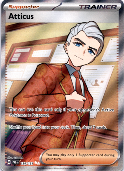 Pokemon TCG Atticus 134/131 Prismatic Evolutions Full Art Holo Rare Near Mint - Image 1