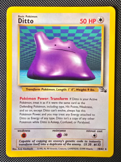 Pokemon WOTC Card - Ditto - Fossil Set - Non-Holo Rare - 18/62 - NM-LP - Image 1