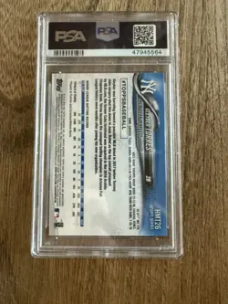 2018 Topps Chrome Update #HMT26 Gleyber Torres Yankees RC Rookie PSA 10 GEM MINT - Image 2