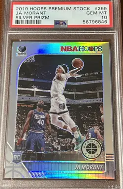 2019-20 Panini NBA Hoops Ja Morant RC #259 Silver Prizm PSA 10 Gem Mint 💎 - Image 1