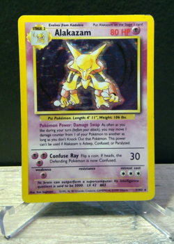 Alakazam 1/102 Base Set Holo Rare Pokemon TCG 1999 WOTC - Image 2