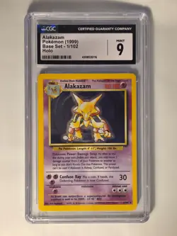 Alakazam Base Set Holo 1/102 (1999) CGC 9 Mint Pokemon TCG - Image 1