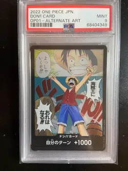 2022 One Piece Japanese Don! Card Romance Dawn Alternate Art Luffy PSA 9 X1 - Image 1