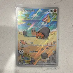 Pokemon TCG Dwebble 129/086 Sv: Black Bolt Illustration Rare Holo 2025 70HP - Image 1