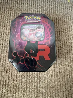 Pokemon TCG: Team Rocket's Mewtwo Ex Tin - Destined Rivals - Brand New / Sealed - Image 1