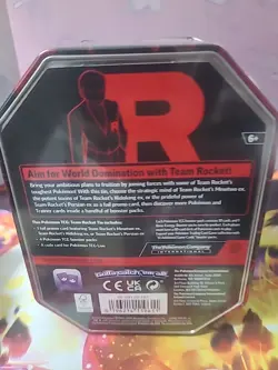 Pokemon TCG Destined Rivals Team Rocket’s Mewtwo Tin New & Sealed - Image 3