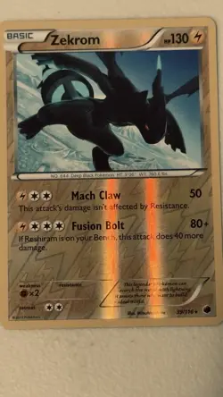 Pokemon Zekrom Plasma Freeze 39/116 Reverse Holo Rare Dragon Type Card - Image 1