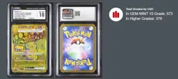 CGC 10 GEM Mint Pikachu ex UR 236/187 Terastal Festival Japanese Pokemon Card - Image 3