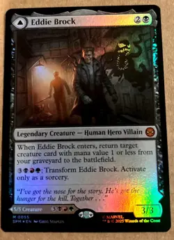 Eddie Brock Venom Lethal Protector MTG Spider-Man Rare Foil (2 Sided) - Image 1