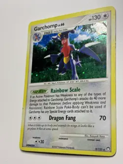 Pokemon Garchomp 2007 LV.66 Holo Card 9/123 Mysterious Treasures MP - Image 3