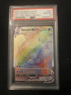 2021 POKEMON SWORD & SHIELD EVOLVING SKIES SECRET FULL ART/GYARADOS VMAX PSA 10 - Image 1