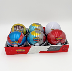 6 Sealed New Pokemon TCG PokeBall Tins - Full 2025 Display - Image 1