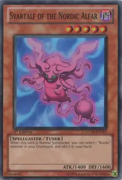 Yugioh Svartalf Of The Nordic Alfar STOR-EN015 Super Rare LP - Image 1