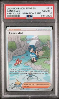 PSA 10 LANA'S AID 219 SPECIAL ILLUSTRATION RARE 2024 POKEMON TWILIGHT MASQUERADE - Image 1